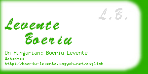 levente boeriu business card